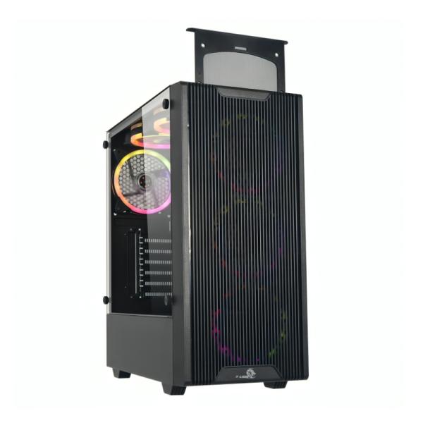Case Gaming x-lion H8-675 E010-164 panel lateral de vidrio temperado + 2X USB 2.0 + USB 3.0 + audio HD + 3X abanico RGB