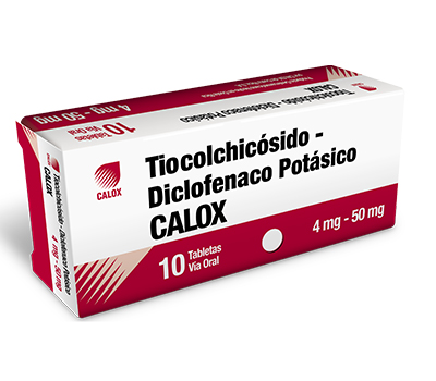 TIOCOLCHICOSIDO + DICLOFENACO 4MG/50 MG TABLETAS VIA ORAL
