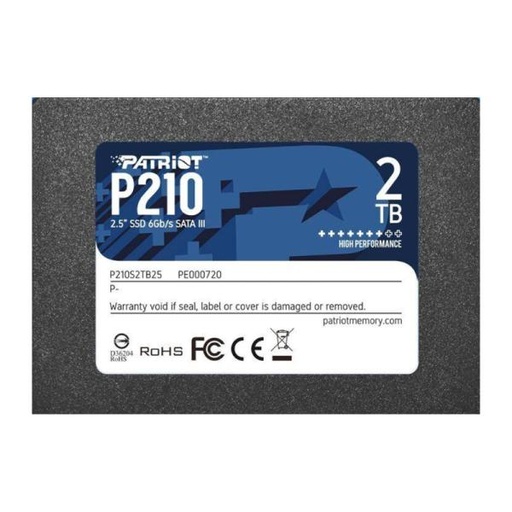 Disco duro interno sólido Patriot P210S2TB25 de 2 TB y 2,5″