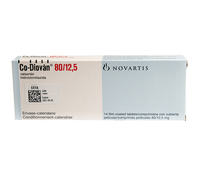 CO DIOVAN 80/12.5 MG TABLETAS VIA ORAL