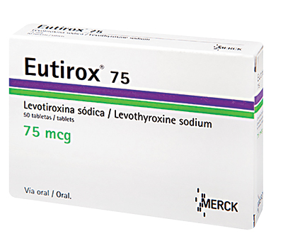EUTIROX 75 MCG TABLETAS VIA ORAL