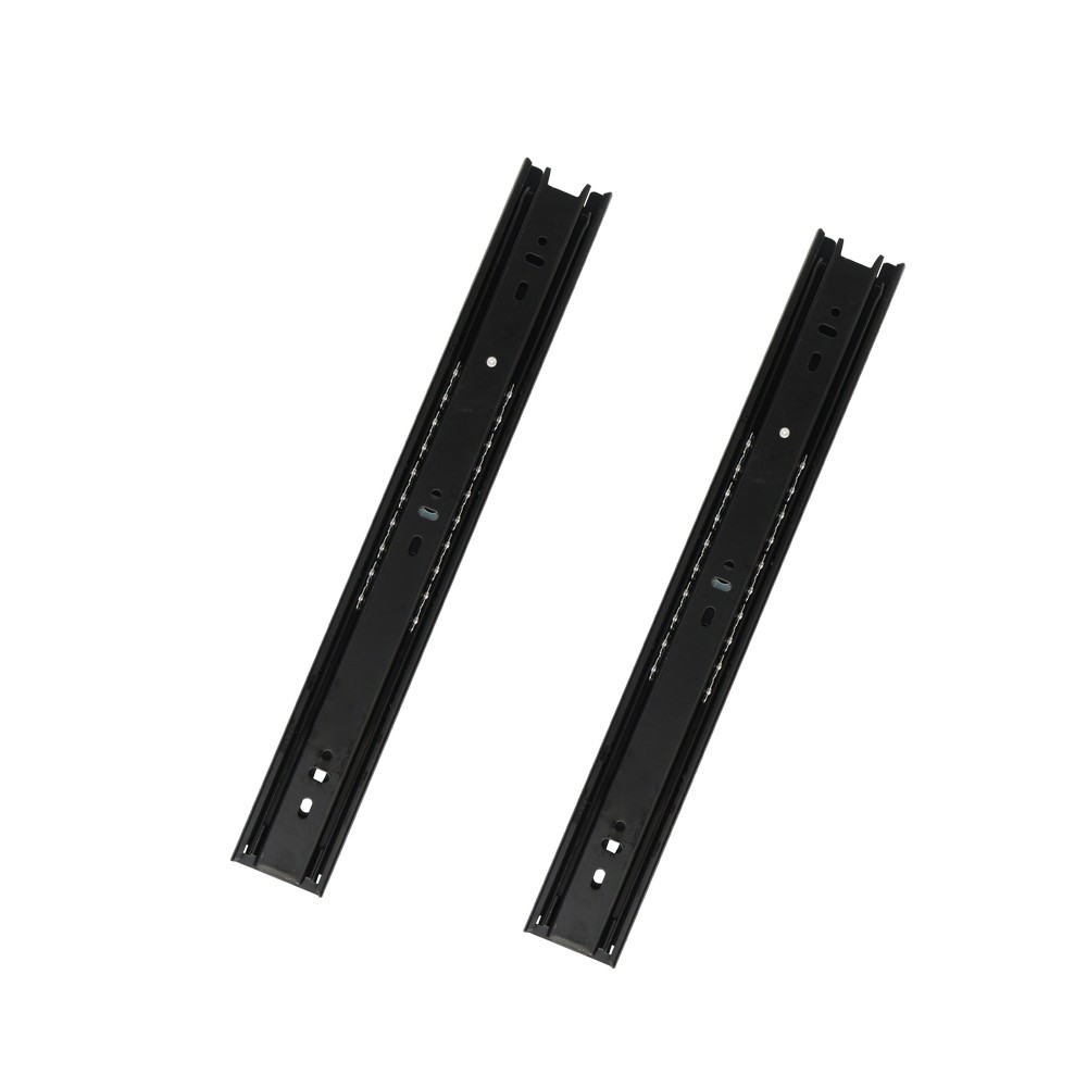 Riel telescopico para gaveta 14" negro 45mm