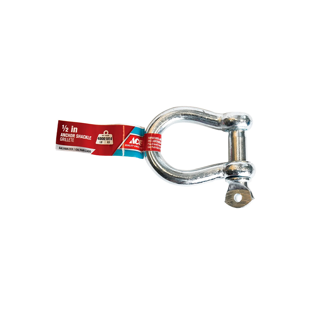 Grillete galvanizado reforzado 1-2 1814.3 kilos