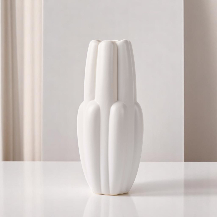 FLORERO IRREGULAR 40.5CM BLANCO HAUS
