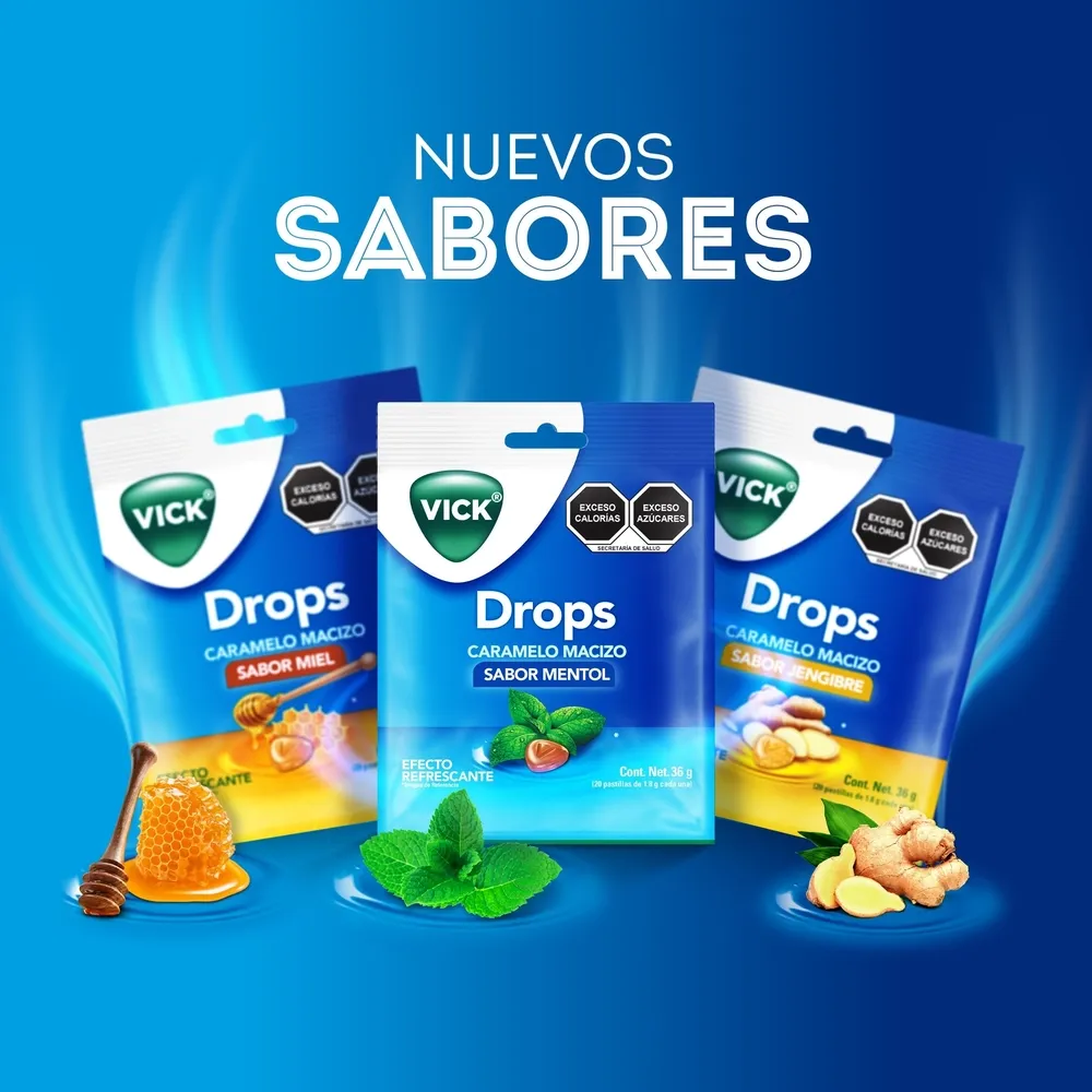 Pastillas Vick Drops Sabor Mentol - 20 Uds