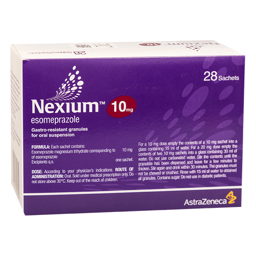 NEXIUM 10 MG EN POLVO VIA ORAL