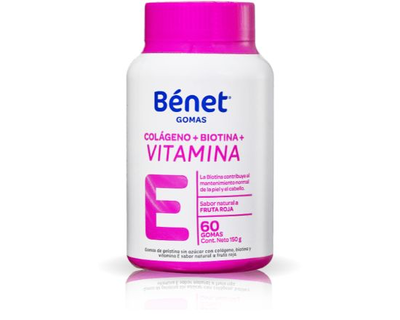Benet colageno-biotina-vitamina 60 gomas