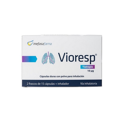 Vioresp 10 mcg 2 frascos de 15 capsulas + inalador