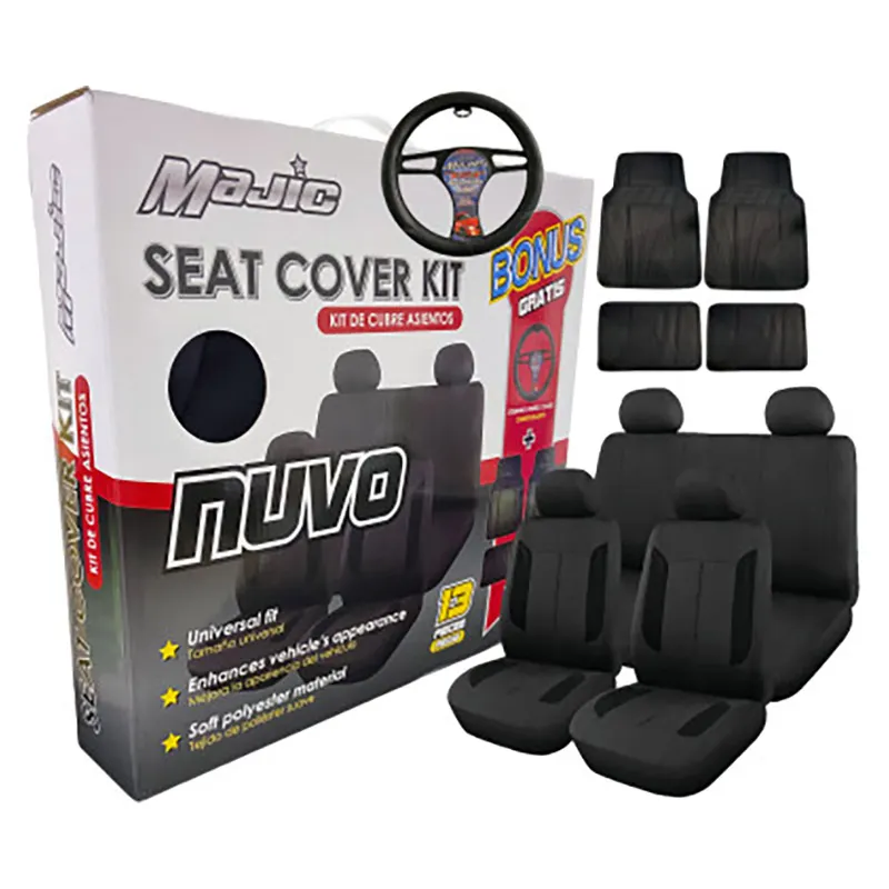 Set 8 cubreasientos Nuvo con alfombra y cubrevolante