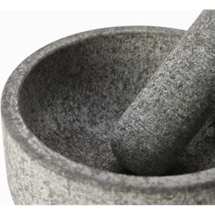 MORTERO DE GRANITO CON TAPA DE BAMBU 13X15.5X15.5CM JOSEPH JOSEPH