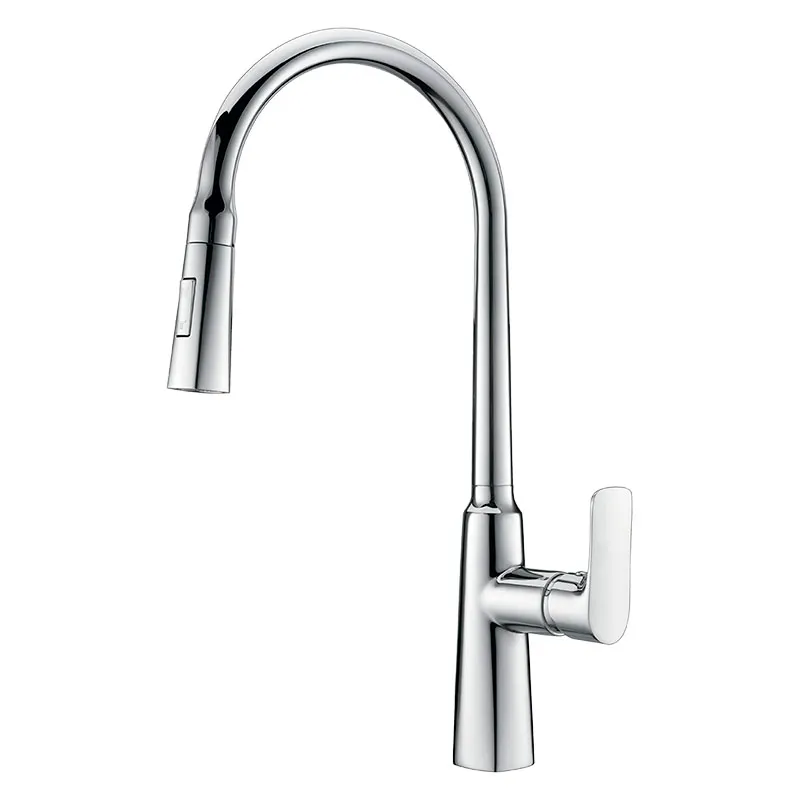 Grifo para cocina monomando cuello alto cromada