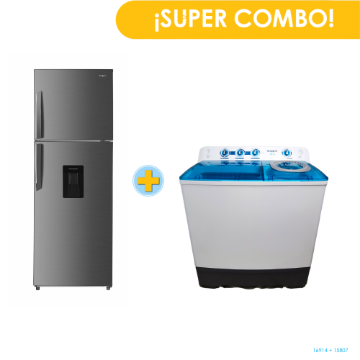 Combo Refrigeradora MAGGIO CMP14DS 332 Litros + Lavadora Semi-Automática MTTO322WH MAGGIO 22Kg