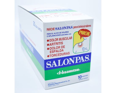 Parche Salonpas 10 parches 6.5 cm x 4.2 cm 1 unidad