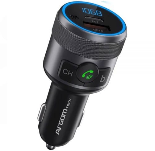 Cargador para Carro Argom con Bluetooth Spectro T1 – 42W – ARC-AC0343BK