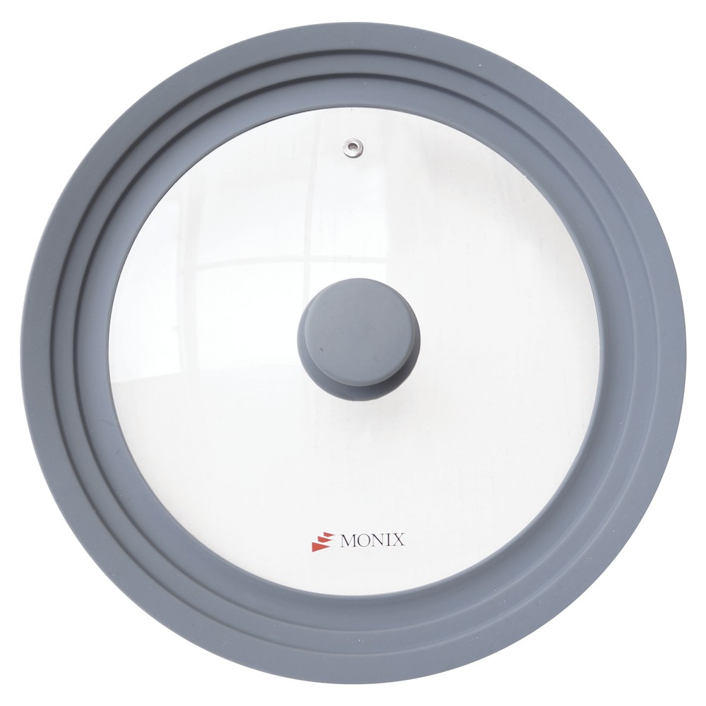 Tapadera de vidrio con silicon gris 26x28x30 pulg