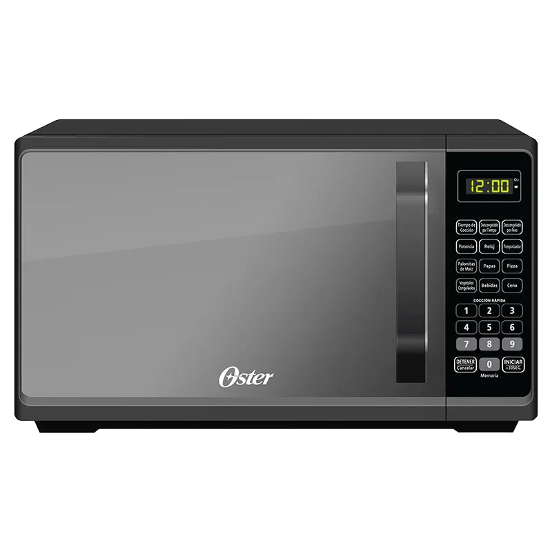 Horno microondas negro 25 litros 0,9 pies con panel digital de acero inoxidable Oster