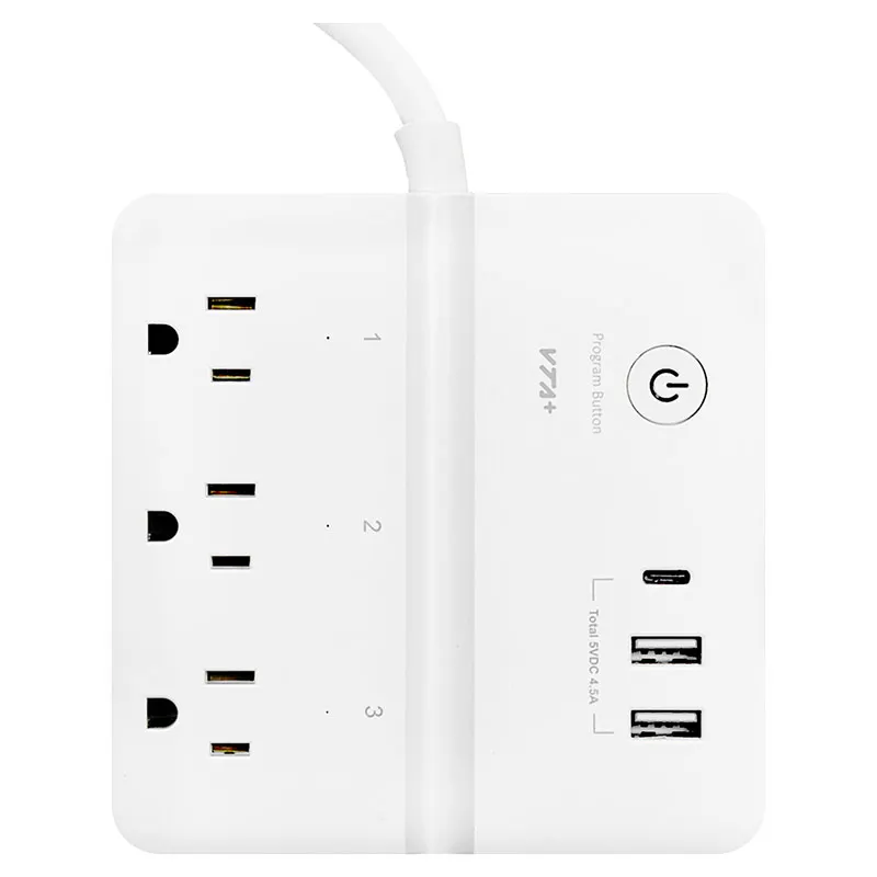 Multitoma inteligente 3 salidas USB-A 1 salidas USB-C VTA+
