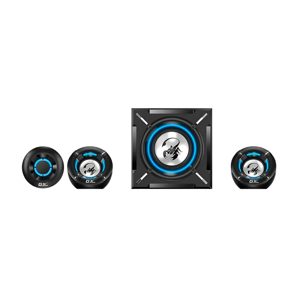 Parlante Genius SW1000 2.1 20W RMS subwoofer de madera control de volumen