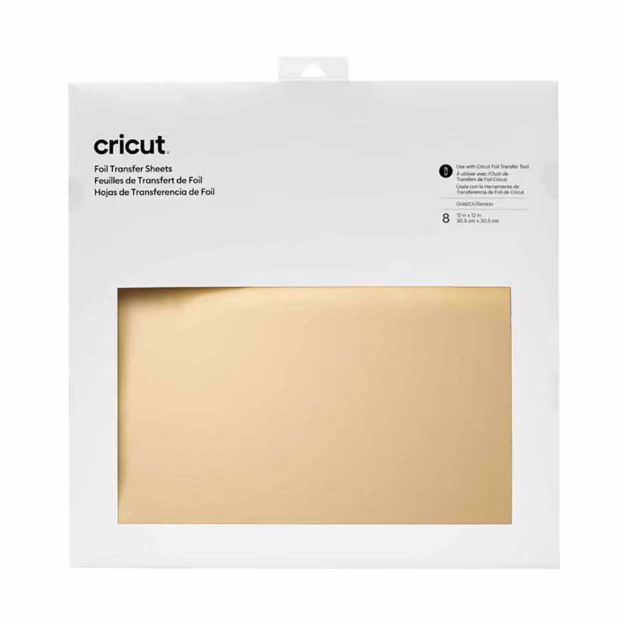CRICUT HOJA DE TRANSFERENCIA FOIL – GOLD – 8 HOJAS