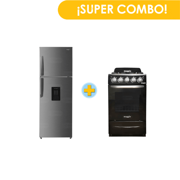 Combo MAGGIO Refrigeradora CMP14DS + Cocina 20CMKEG04