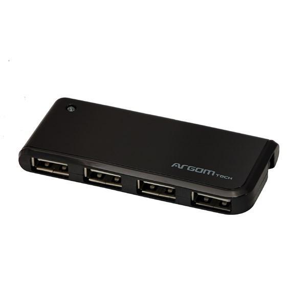 Argom Hub USB 4 puertos negro