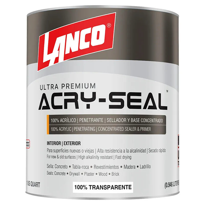 Sellador para pared acrílico Acry-Seal transparente 1/4 gal Lanco
