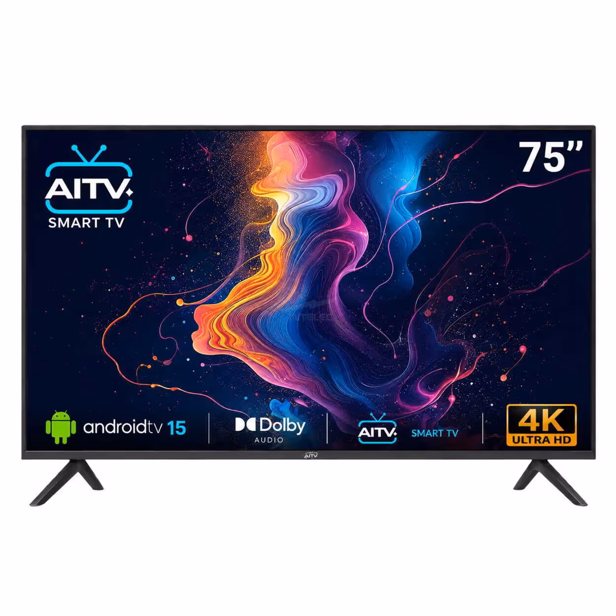 PANTALLA 75″ LED AITV VISIONX 4K SMART 2026