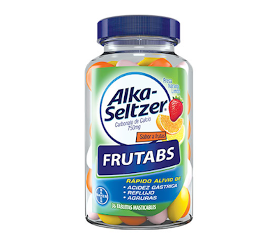 ALKA SELTZER FRUTABS TABLETAS MASTICABLES VIA ORAL
