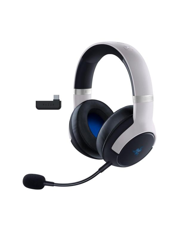 Headset Razer Gaming Kaira Pro para Playstation 5 Inalámbrico – Blanco (Bluetooth/ 2.4 GHZ)