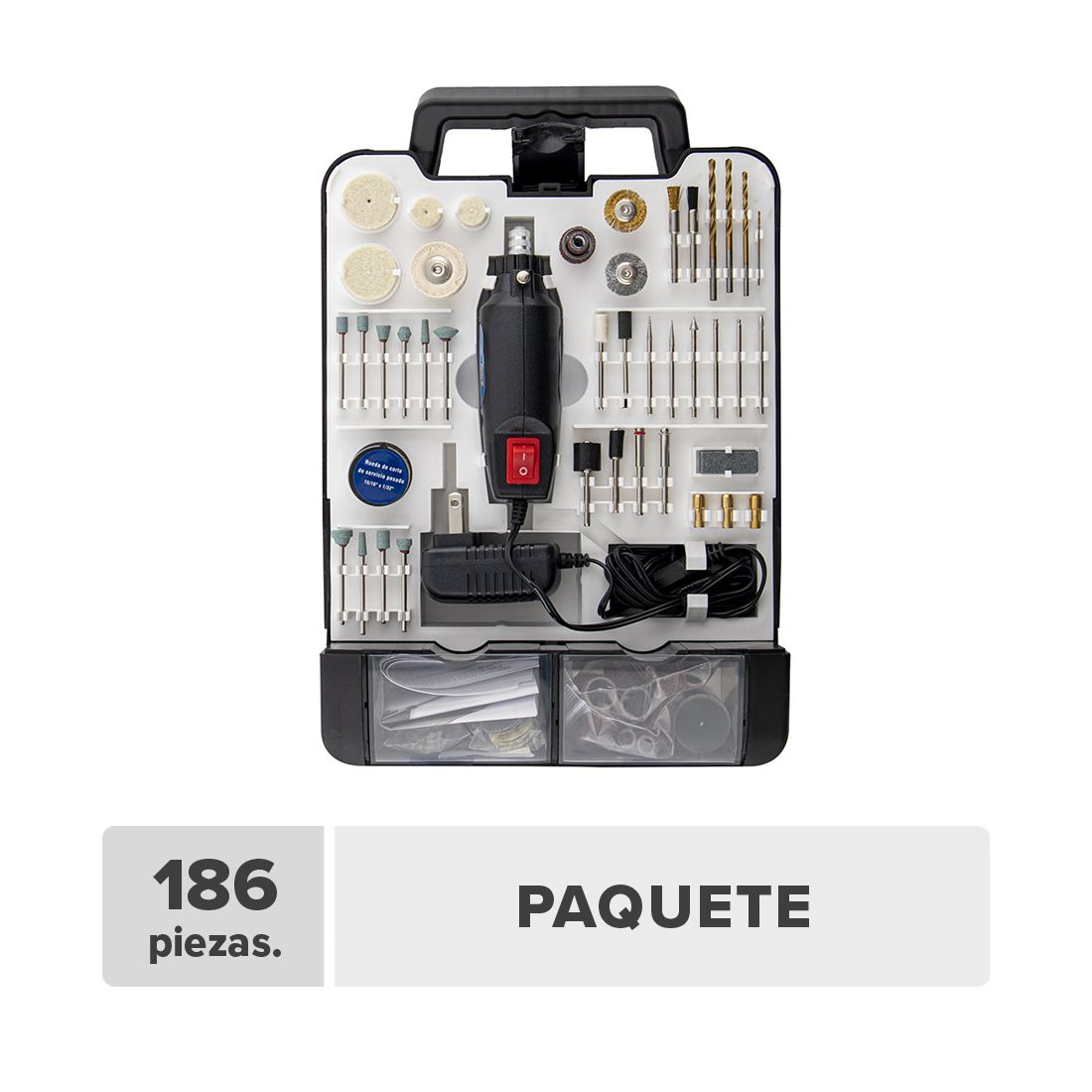 Taladro con cepillos 186pcs