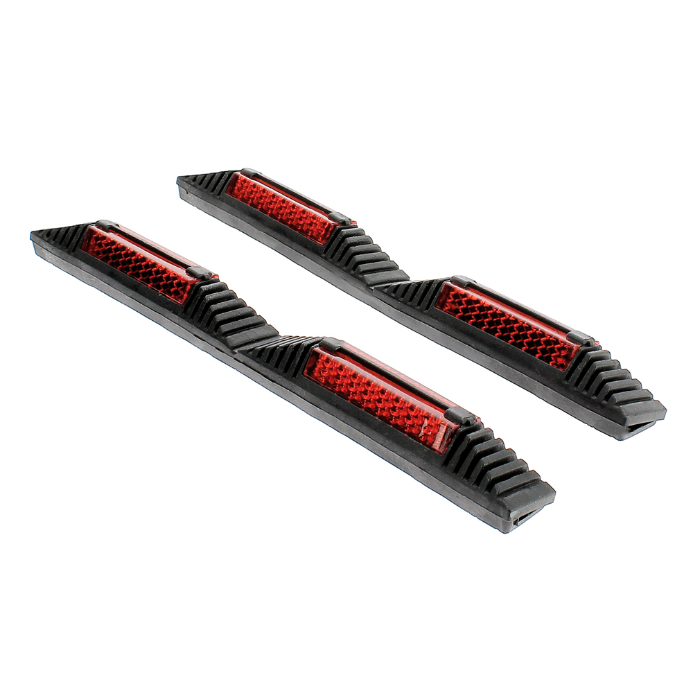 Protector de puerta rectangular negro 2x19.5 centimetrod 2 piezas