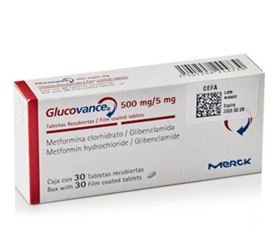 GLUCOVANCE 500/5.0 MG TABLETAS VÍA ORAL