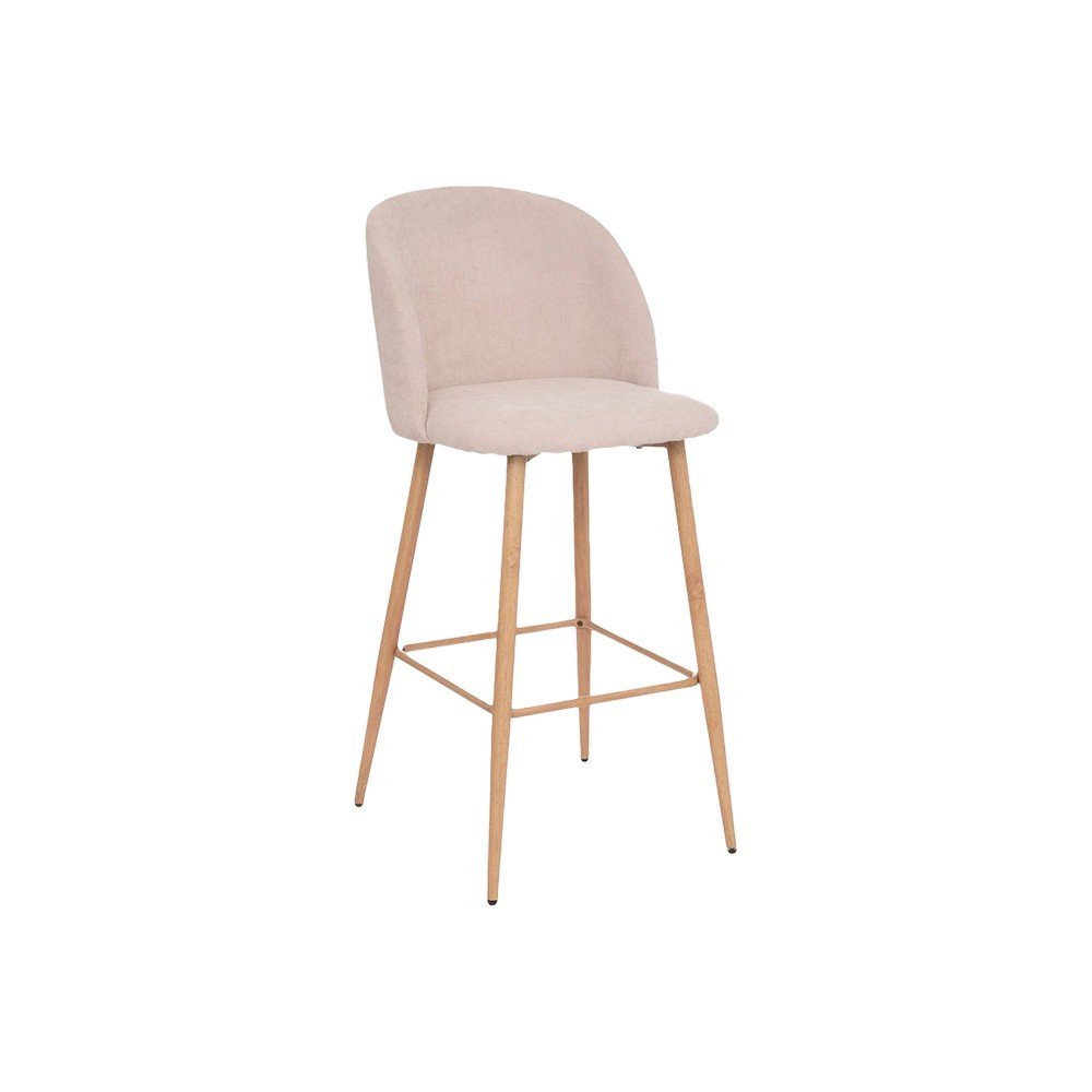 Silla para bar de madera 10x48x56cm lino imit-ch