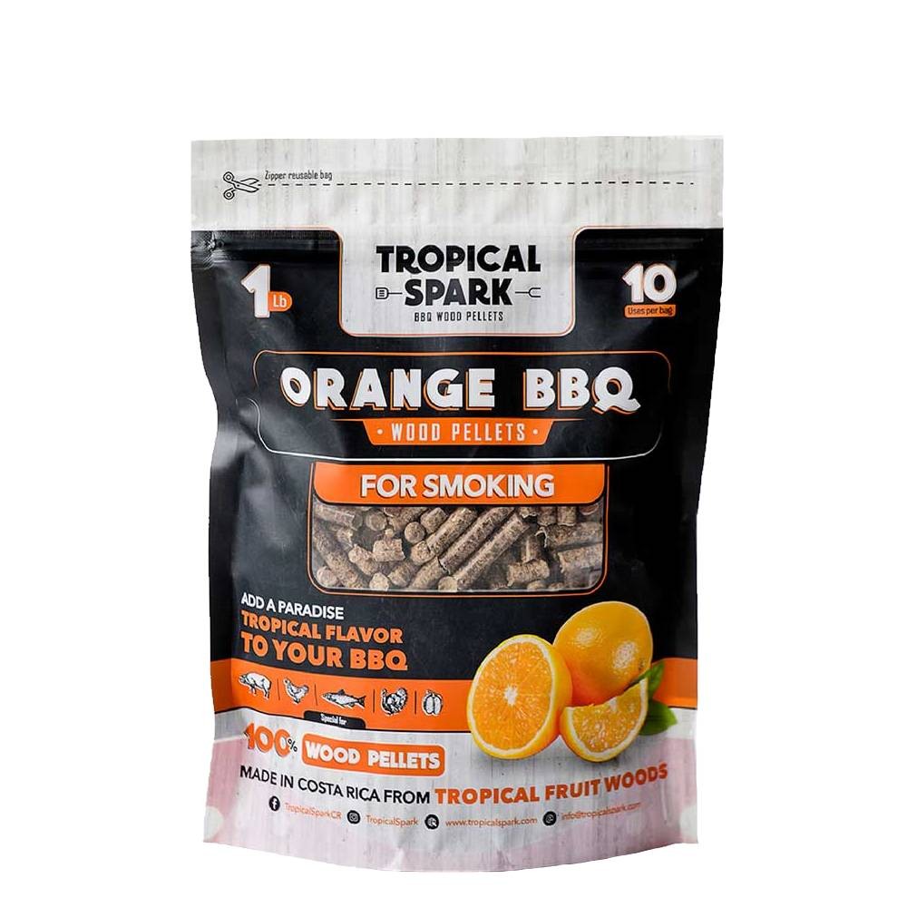 Pellets ahumador 1 libra naranja