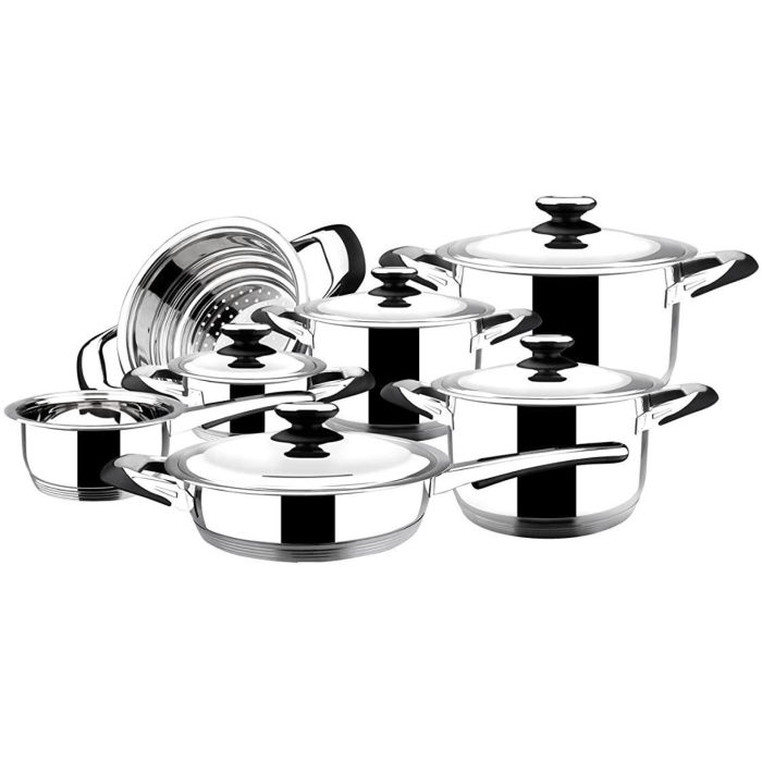 JUEGO OLLAS 12PZS ACERO INOXIDABLE MAGEFESA (813310015042)