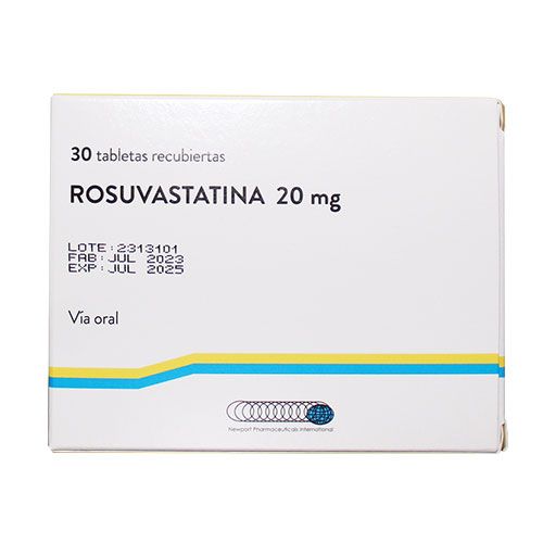 ROSUVASTATINA 20 MG X 30 TABS