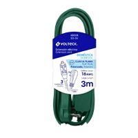 Extension Electrica Verde 2.7 m 13 A Volteck