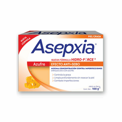 Asepxia Jabon AZUFRE anti sebo 100 g
