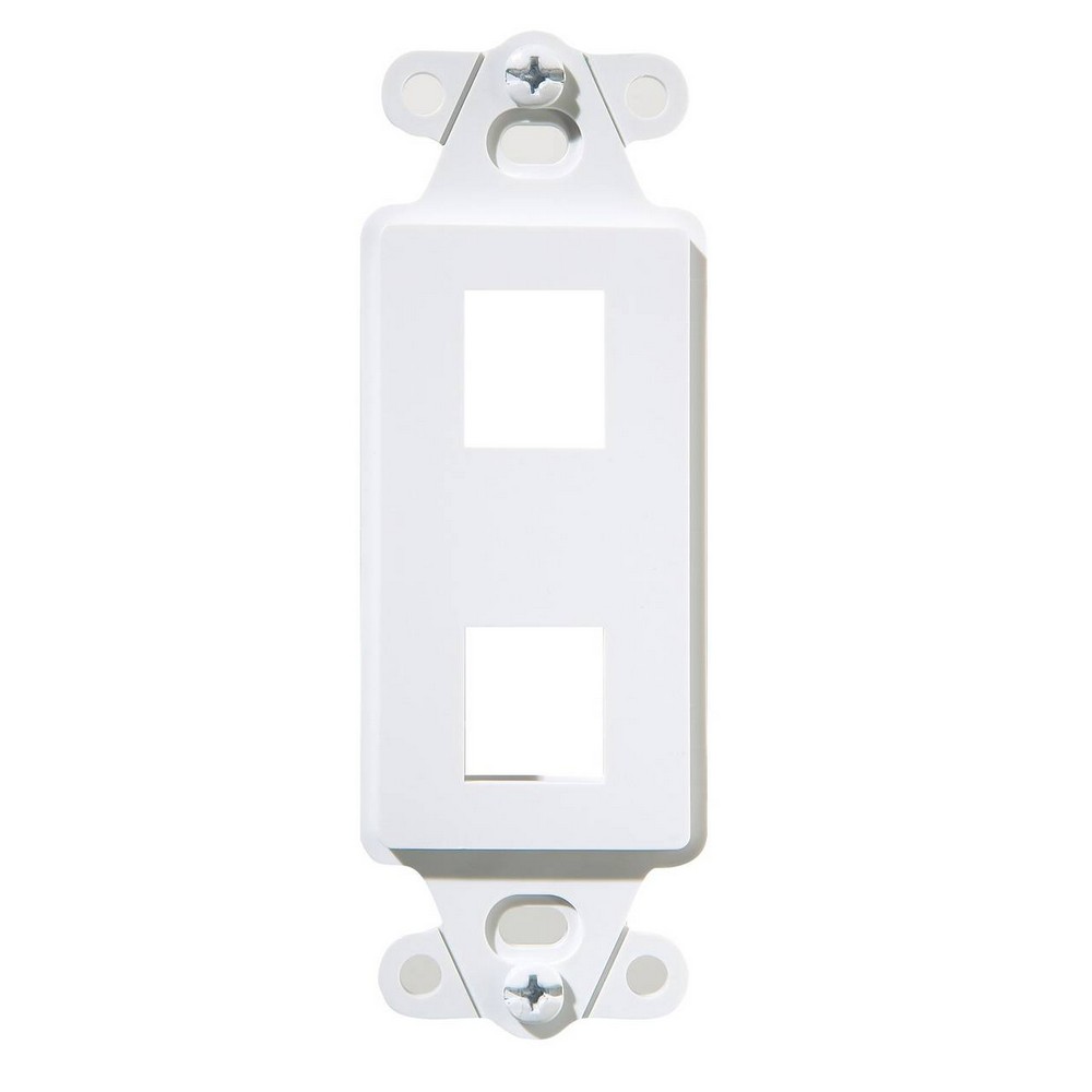Soporte placa 2 salidas blanco
