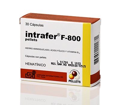 INTRAFER F 800 MG CÁPSULAS VIA ORAL