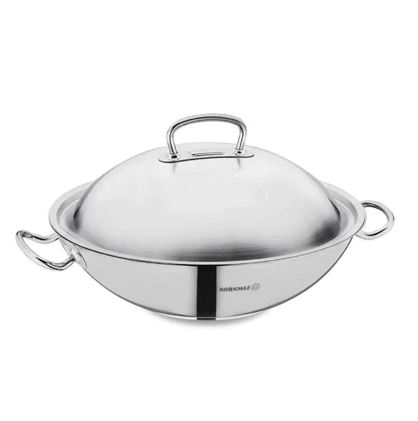 KORKMAZ – WOK C/TAPA PROLINE 6.8LTR – A2798