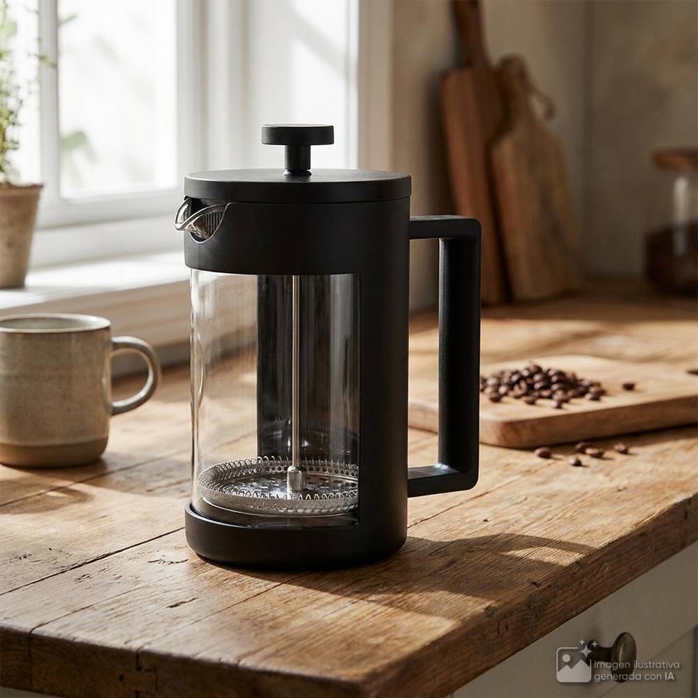 Cafetera de prensa 800 ml negra