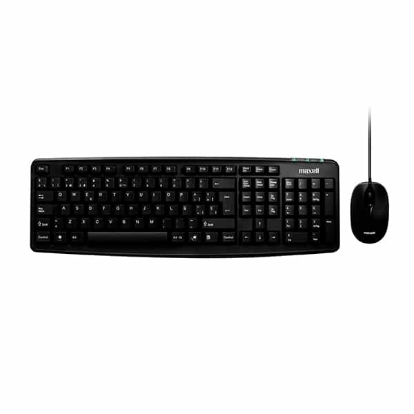 Maxell Combo teclado/mouse alámbrico negro