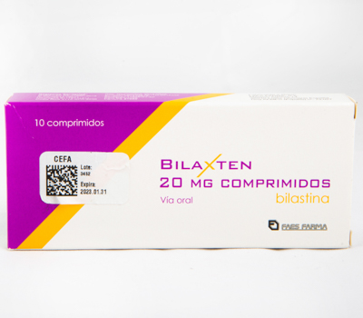 BILAXTEN 20 MG TABLETAS VIA ORAL