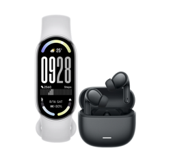 Reloj Inteligente Xiaomi Smart Band 10, Color Plata + Audífonos