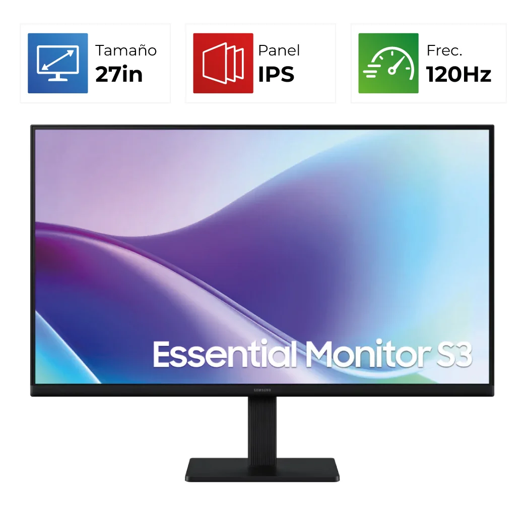Samsung Essentiak Monitor 27" S3, 120 Hz LS27F320GANXZA SS01142