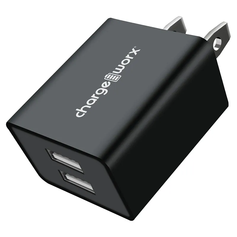 Cargador negro doble puerto Charge worx