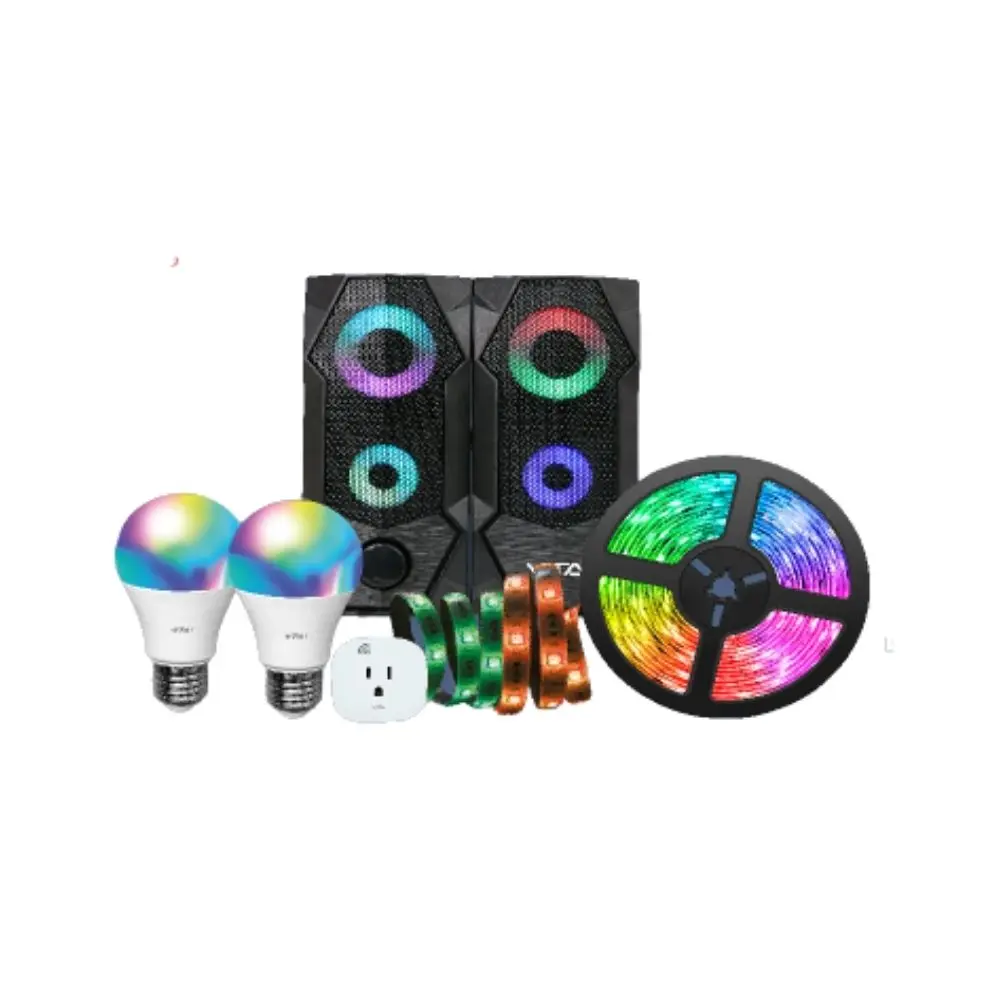 Combo Gaming Smart Home VTA+ Parlantes + Bombillos RGB Toma Corriente + Cinta LED VTA+ 84901