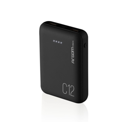Power Bank Argom C12 12000Mah, Color Negro