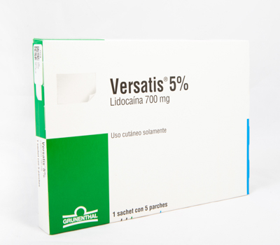 VERSATIS 700 MG PARCHES TÓPICO